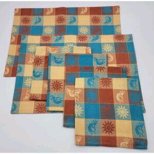 Kay Dee Designs Southwest Vistas Kokopelli 4 Cotton Cloth Napkins & 2 Placemats